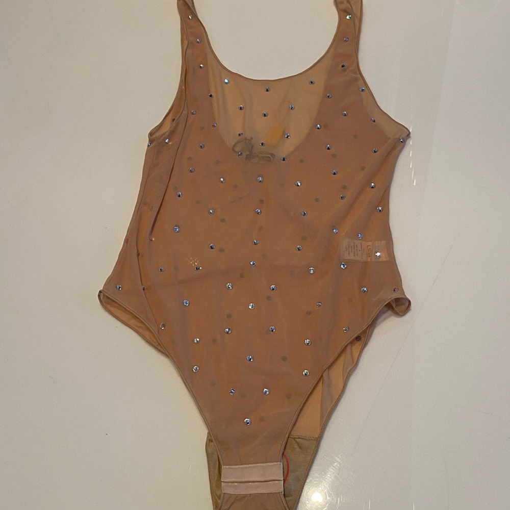 Oseree Shimmering Tan Bodysuit
